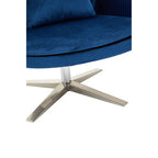 Navy Velvet Swivel Lounge Chair | Kalo
