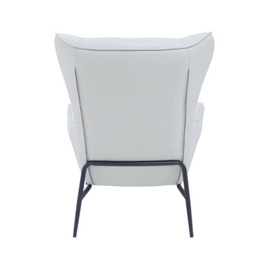 Stone Faux Leather Armchair and Footstool | Kaiko