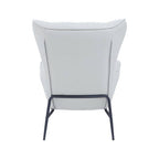 Stone Faux Leather Armchair and Footstool | Kaiko