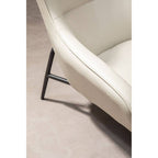Stone Faux Leather Armchair and Footstool | Kaiko