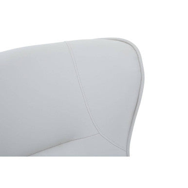 Stone Faux Leather Armchair and Footstool | Kaiko