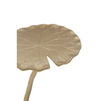 Handcrafted Floral Round Side Table with Warm Gold Finish | Inventivo