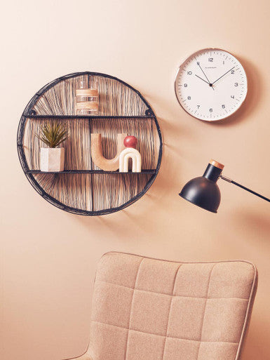 Black Wire Round Wall Shelf | Enzo