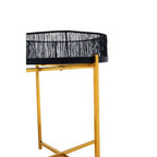 Set of 2 Black Wire and Gold Metal Frame Nesting Tables | Enzo