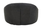 Antique Black Leather Lounge Cocoon Chair | Hoxton