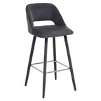 Grey Velvet Bar Chair | Warren