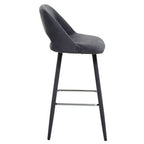 Grey Velvet Bar Chair | Warren