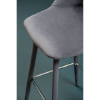 Grey Velvet Bar Chair | Warren