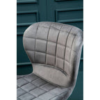 Grey Velvet Bar Chair | Warton