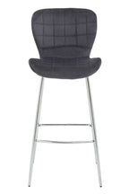 Grey Velvet Bar Chair | Warton
