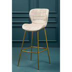 Mink Velvet Bar Chair | Warton