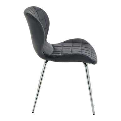 Grey Velvet Dining Chair | Warton