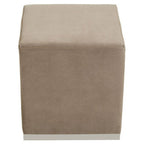Mink and Silver Square Stool | Hagen