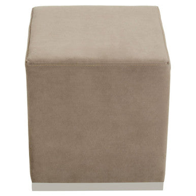 Mink and Silver Square Stool | Hagen