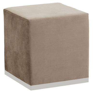 Mink and Silver Square Stool | Hagen