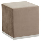 Mink and Silver Square Stool | Hagen
