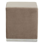 Mink and Silver Square Stool | Hagen