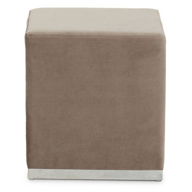 Mink and Silver Square Stool | Hagen