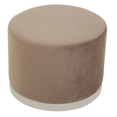 Mink and Silver Round Stool | Hagen
