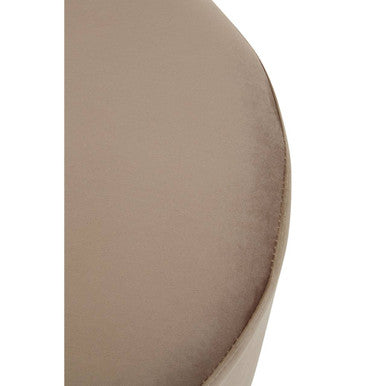 Mink and Silver Round Stool | Hagen