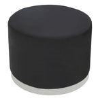 Black and Silver Round Stool | Hagen