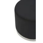 Black and Silver Round Stool | Hagen