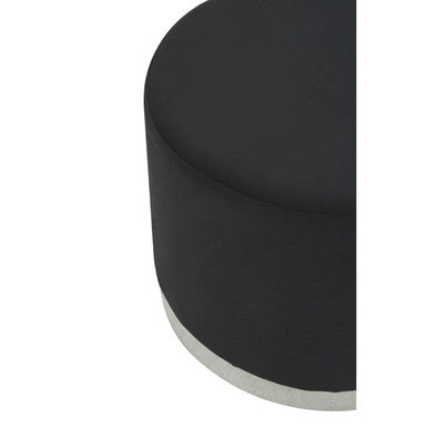 Black and Silver Round Stool | Hagen