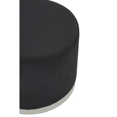 Black and Silver Round Stool | Hagen