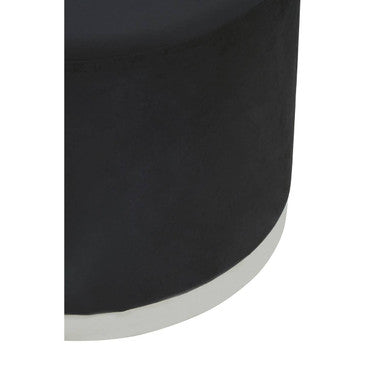 Black and Silver Round Stool | Hagen