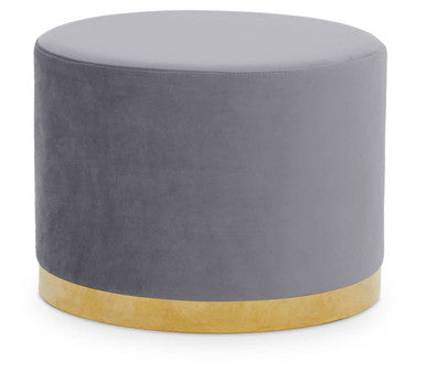 Grey and Gold Round Stool | Hagen