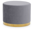 Grey and Gold Round Stool | Hagen