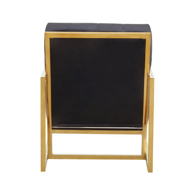 Black Velvet Chair with Gold Frame | Hana