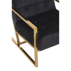 Black Velvet Chair with Gold Frame | Hana