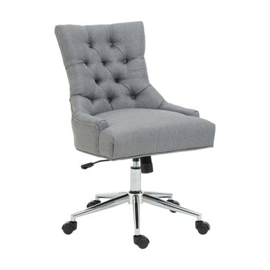 Grey Fabric and Chrome Finish Base Home Office Chair | Anita