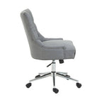 Grey Fabric and Chrome Finish Base Home Office Chair | Anita