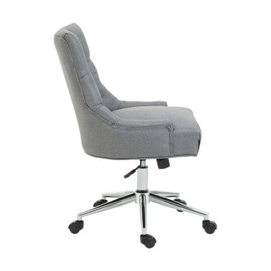 Grey Fabric and Chrome Finish Base Home Office Chair | Anita