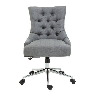 Grey Fabric and Chrome Finish Base Home Office Chair | Anita