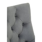 Grey Velvet and Gold Base Home Office Chair | Anita