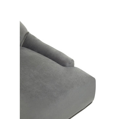 Grey Velvet and Gold Base Home Office Chair | Anita