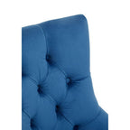 Blue Velvet and Gold Base Home Office Chair | Anita