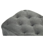 Grey Velvet Button Tufted Bench | Alea