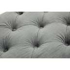 Grey Velvet Button Tufted Bench | Alea