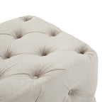 Mink Velvet Button Tufted Bench | Alea