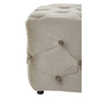 Mink Velvet Button Tufted Bench | Alea
