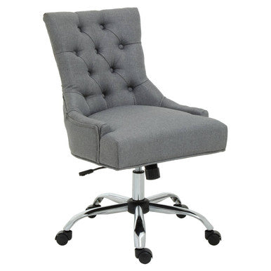 Grey Fabric and Chrome Base Home Office Chair | Anita