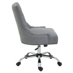 Grey Fabric and Chrome Base Home Office Chair | Anita