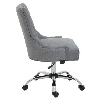Grey Fabric and Chrome Base Home Office Chair | Anita