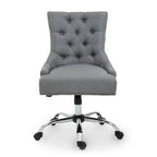 Grey Fabric and Chrome Base Home Office Chair | Anita