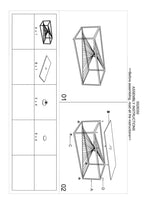 Silver Finish Steel Frame Coffee Table with Glass Top | Amella