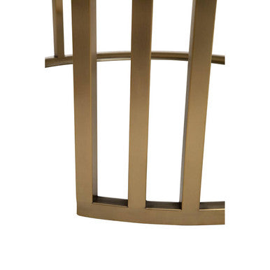 Set of 2 Tinted Glass Round Tops Nesting Coffee Tables with Brushed Gold Stainless Steel Frames | Alana